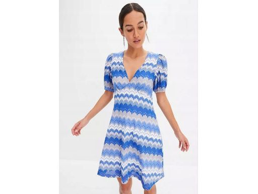 B.P.C sukienka niebieska we wzory ^44/46