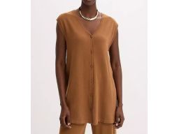 B.P.C kamizelka dzianinowa cienka brązowa r.44/46