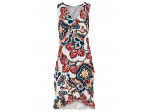 B.P.C sukienka mini wzorzysta z falbanami ^40/42