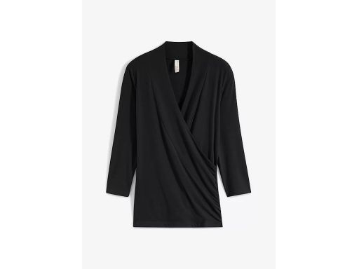 B.P.C bluzka czarna z efektem kopertowym ^32/34