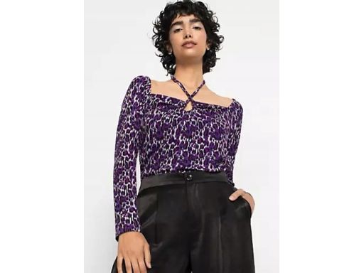 B.P.C bluzka wzorzysta z wiązaniem cętki 44/46.