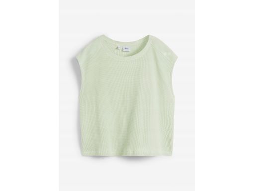 B.P.C bluzka bez rękawów bawełniana strukturalna zielona ^56/58