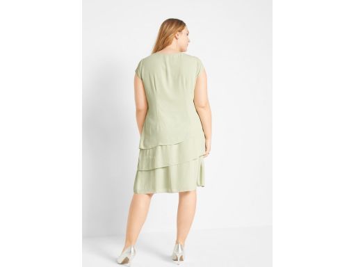 B.P.C sukienka szyfonowa pistacjowa Premium ^42