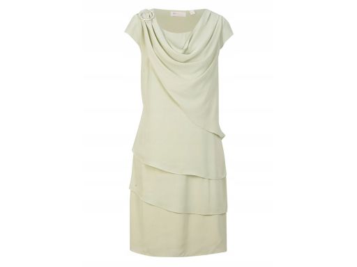 B.P.C sukienka szyfonowa pistacjowa Premium ^42