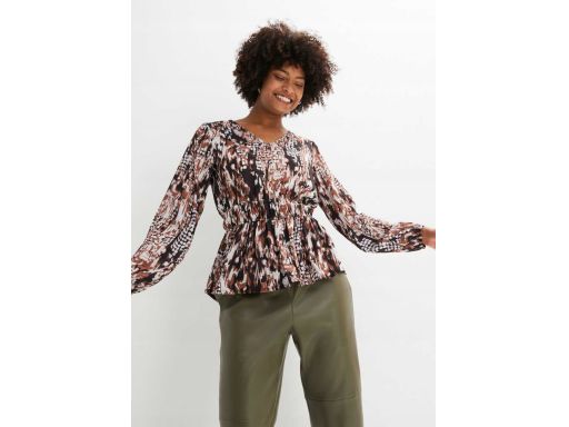 B.P.C bluzka szyfonowa we wzory z baskinką 50.