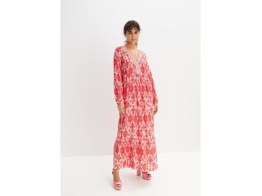 B.P.C długa sukienka z wiskozy kolorowa we wzory 38.