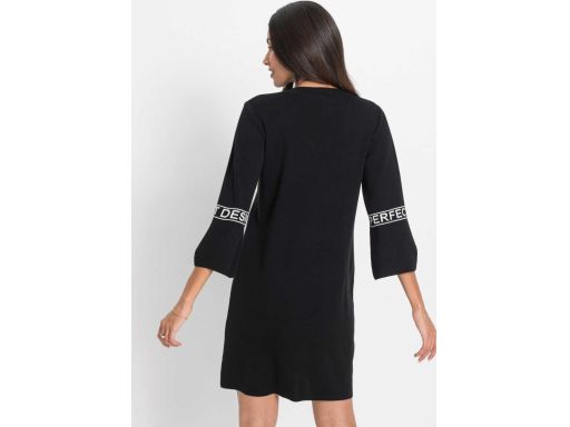 B.P.C czarna dzianinowa sukienka 32/34.