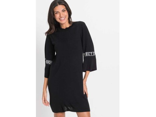 B.P.C czarna dzianinowa sukienka 32/34.