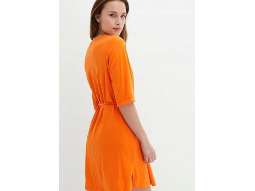 B.P.C sukienka shirtowa z regulowaną talią pomarańczowa 48/50.