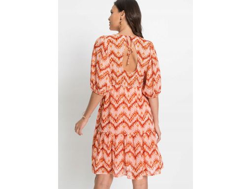 B.P.C sukienka szyfonowa z nadrukiem r.36