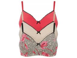 B.P.C 3-pak biustonoszy miękkich bez fiszbin bawełnianych 95B.