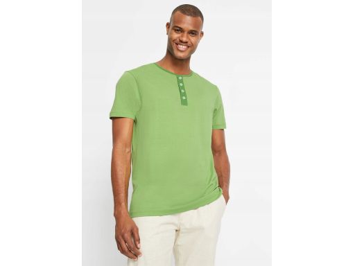 T-shirt męski zielony 3XL.