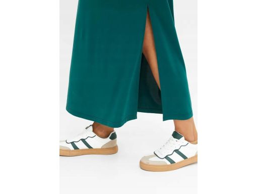B.P.C sukienka shirtowa butelkowa zieleń długa prosta z modalu ^36/38