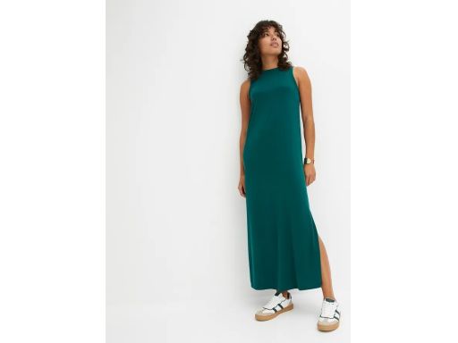 B.P.C sukienka shirtowa butelkowa zieleń długa prosta z modalu ^36/38