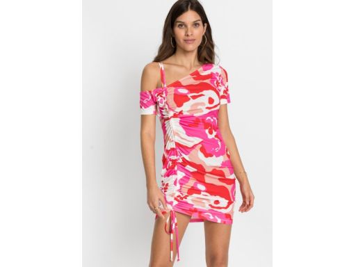 B.P.C sukienka marszczona z nadrukiem r.40/42