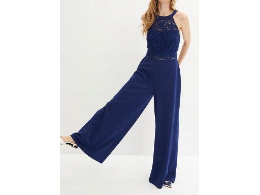 B.P.C kombinezon ciemnoniebieski z koronką r.40