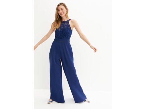 B.P.C kombinezon ciemnoniebieski z koronką r.40