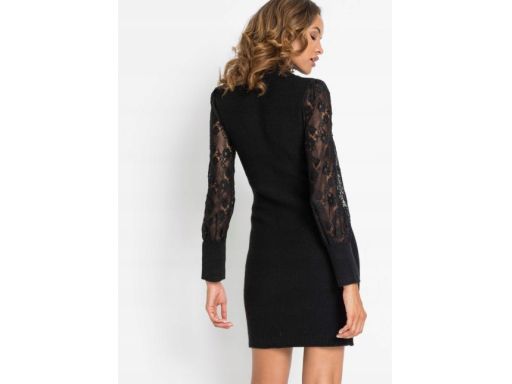 B.P.C sukienka dzianinowa z koronkowymi rękawami 36/38.