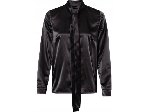B.P.C czarna bluzka satynowa koszulowa z krawatką ^40