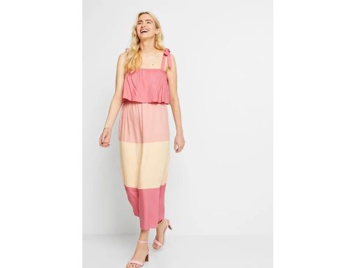 B.P.C letnia sukienka midi z wiązaniem na ramionach r.44