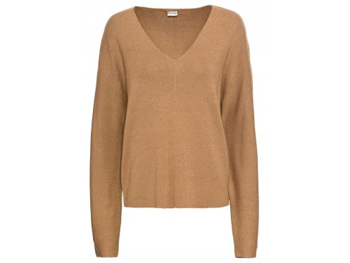 B.P.C sweterek dzianinowy karmelowy w serek ^32/34
