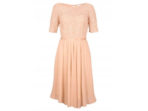 B.P.C sukienka szyfonowa z koronką r.42