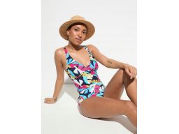 B.P.C kostium kąpielowy wielokolorowy trójkątne miseczki 44.