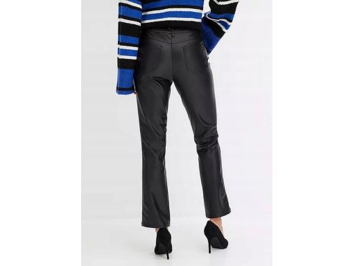 B.P.C spodnie czarne z eko skóry skórzane ^54