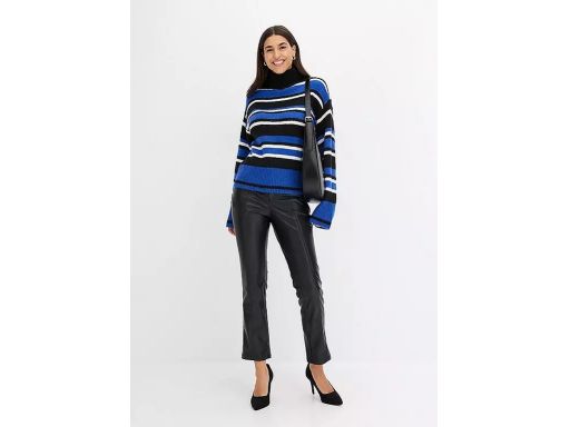 B.P.C spodnie czarne z eko skóry skórzane ^54