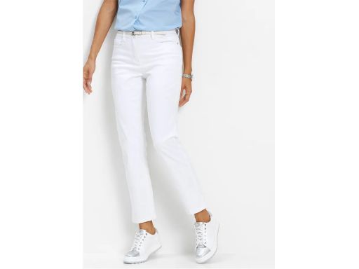 B.P.C białe spodnie damskie ze stretchem r.54