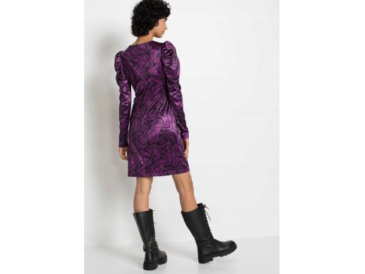 B.P.C sukienka marszczona we wzór 48/50.