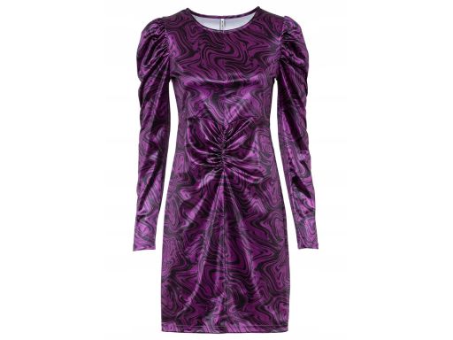 B.P.C sukienka marszczona we wzór 48/50.