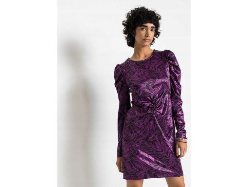 B.P.C sukienka marszczona we wzór 48/50.