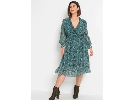 B.P.C sukienka szyfonowa we wzory r.40