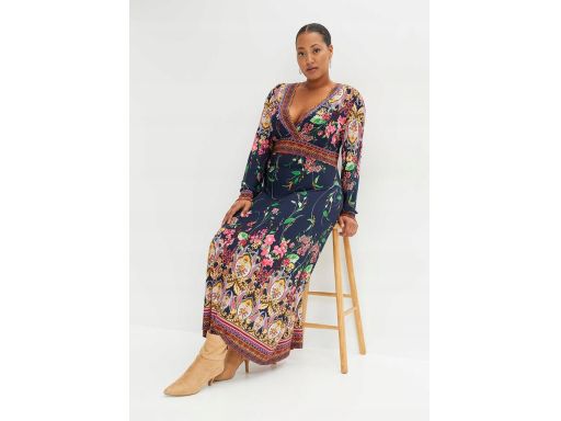 B.P.C długa sukienka z nadrukiem kobieca r.36/38