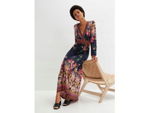 B.P.C długa sukienka z nadrukiem kobieca r.36/38