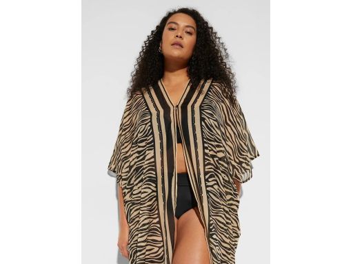B.P.C sukienka tunika plażowa prześwitująca wzór zebry ^44/46