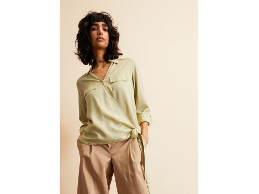 B.P.C bluzka kopertowa koszulowa zielona r.46