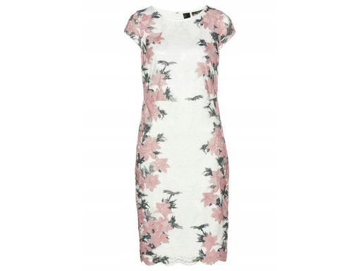 B.P.C ołówkowa sukienka koronkowa z nadrukiem r.38