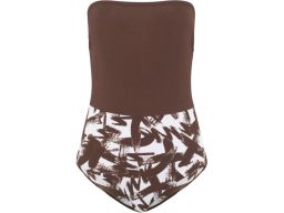 B.P.C stylowy strój kąpielowy brązowy ze wzorami r.42