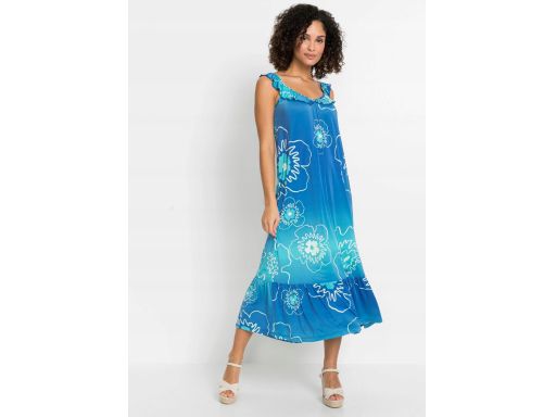 AF1180 sukienka letnia midi nadruk ^36/38