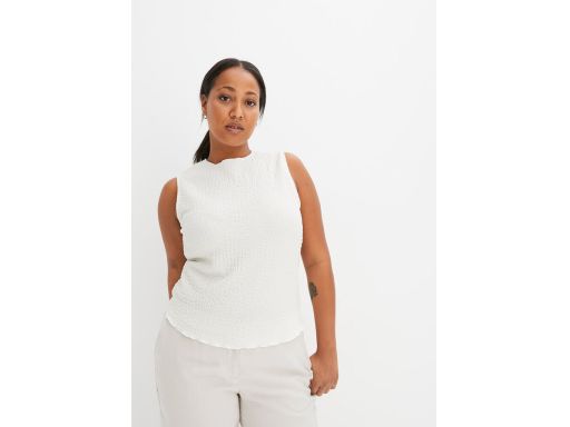 B.P.C top z krepy biel wełny r.44/46