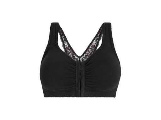 B.P.C biustonosz czarny zapięcie przód z koronką ^75B