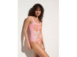 B.P.C pomarańczowy kostium kąpielowy we wzory ^48