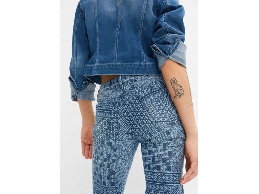 B.P.C jeansy dzwony w różne wzory desenie ^36