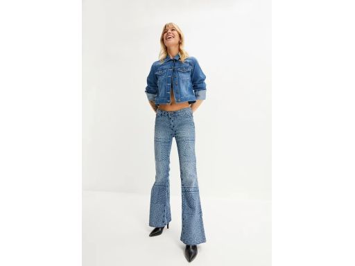 B.P.C jeansy dzwony w różne wzory desenie ^36