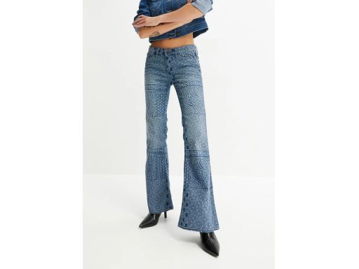 B.P.C jeansy dzwony w różne wzory desenie ^36