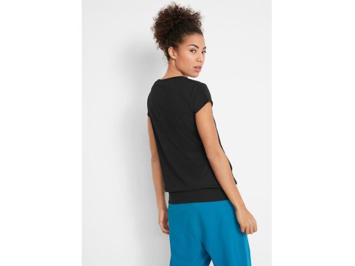 B.P.C t-shirt sportowy czarny dłuższy 36/38.