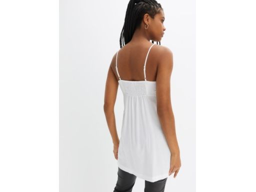 B.P.C top długi koszulowy biały ^46