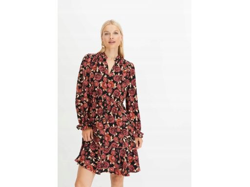 B.P.C sukienka szyfonowa w kwiaty ^36